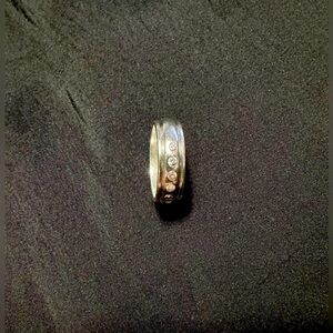 Silver band ring with Cubic Zirconia